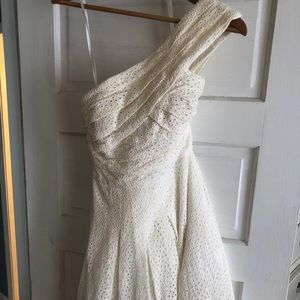 Cream eyelet BCBG dress